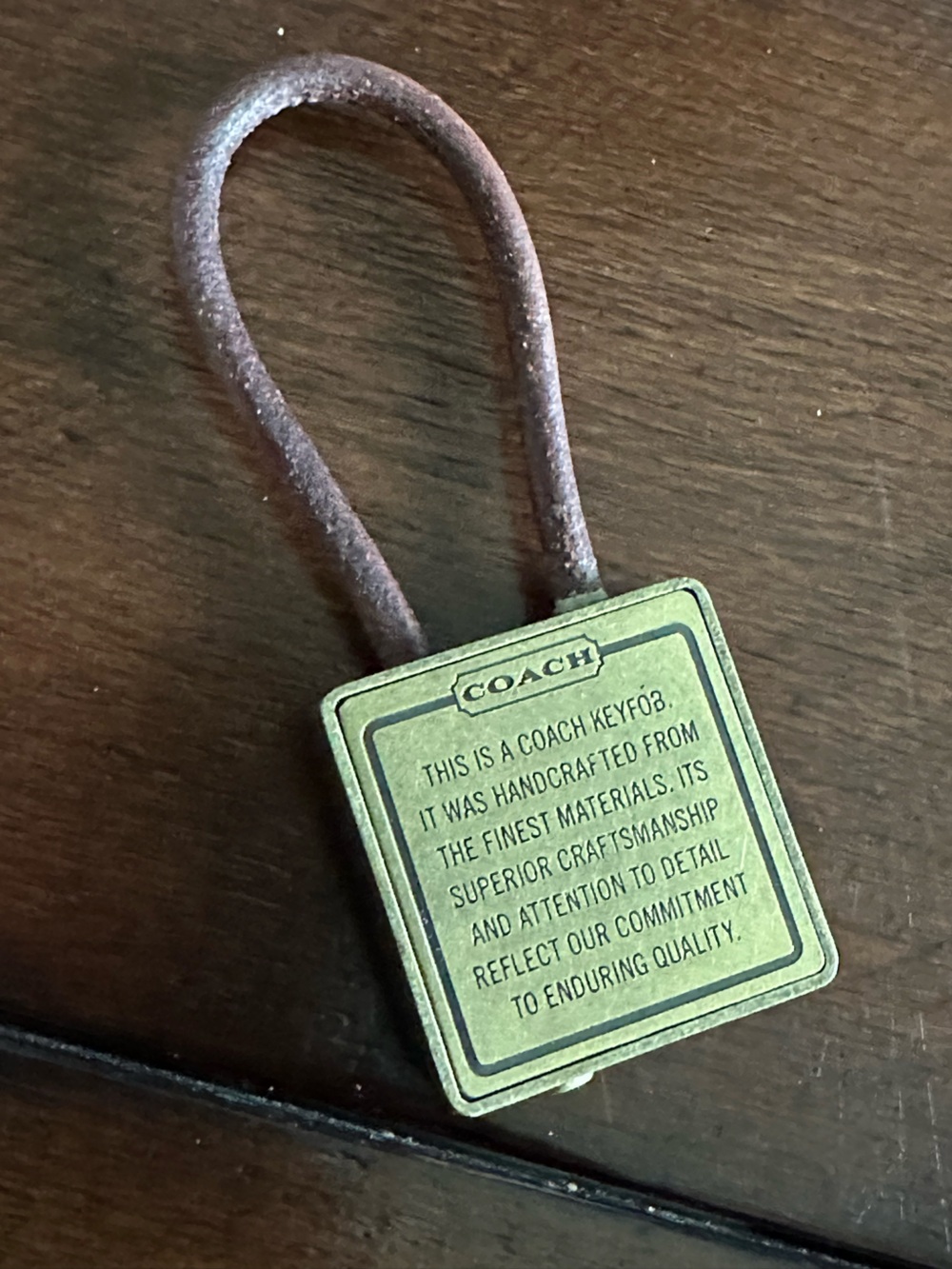 Coach Metal Story Patch Fob